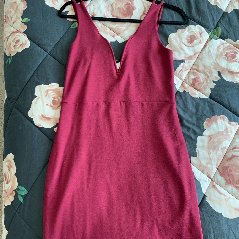 Jolie Adriana Plunge Ponte Knit Dress